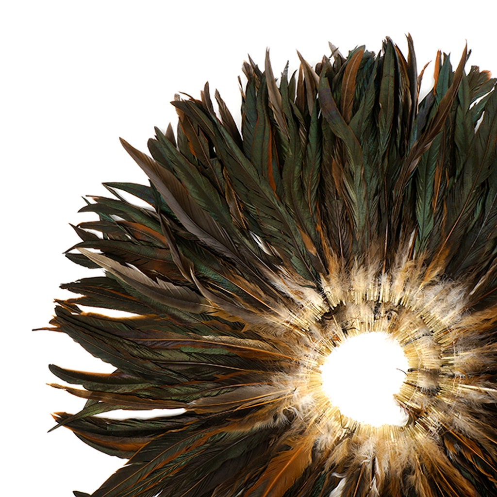 Rooster Coque Tails Feathers Half Bronze Natural 11-14" [1/4 LB Bulk]