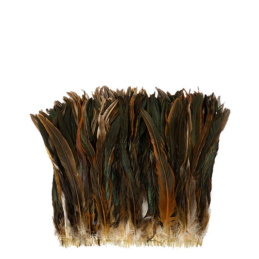 Rooster Coque Tails Feathers Half Bronze Natural 11-14" [1/4 LB Bulk]
