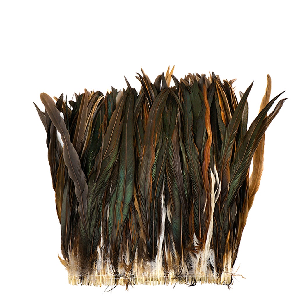 Rooster Coque Tails Feathers Half Bronze Natural 13-16" [1/4 LB Bulk]