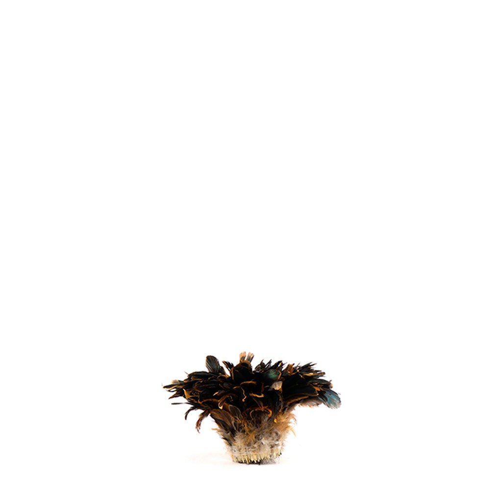 Rooster Coque Tails Feathers Half Bronze Natural 3-6" [1/4 LB Bulk]