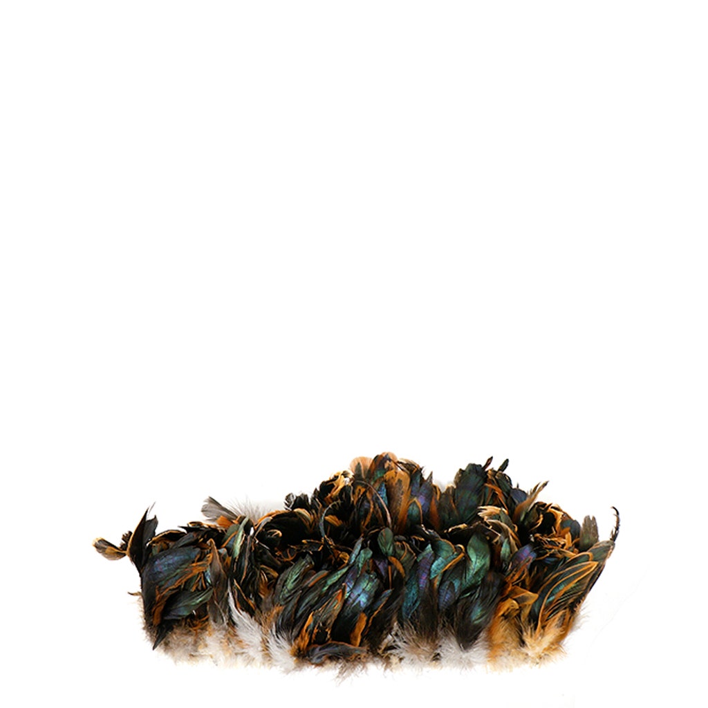 Rooster Coque Tails Feathers Half Bronze Natural 3-6" [1/4 LB Bulk]