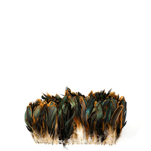 Rooster Coque Tails Feathers Half Bronze Natural 5-8" [1/4 LB Bulk]
