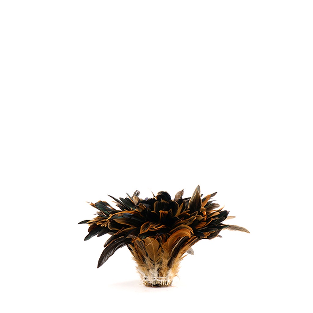 Rooster Coque Tails Feathers Half Bronze Natural 7-10" [1/4 LB Bulk]
