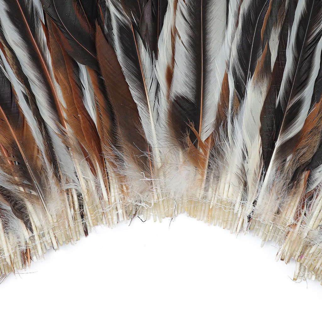 Rooster Coque Tails Feathers Half Bronze Natural 15-18" [1/4 LB Bulk]