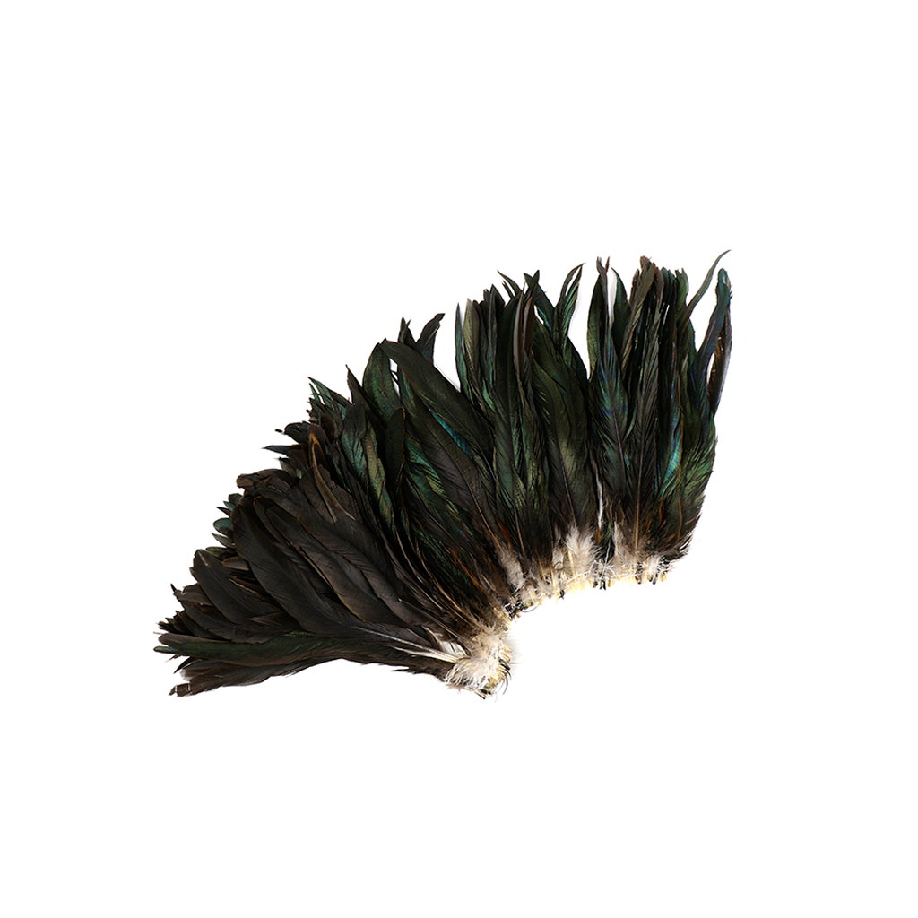 Rooster Coque Tails Feathers Bronze Natural 10-12" - [1yd]