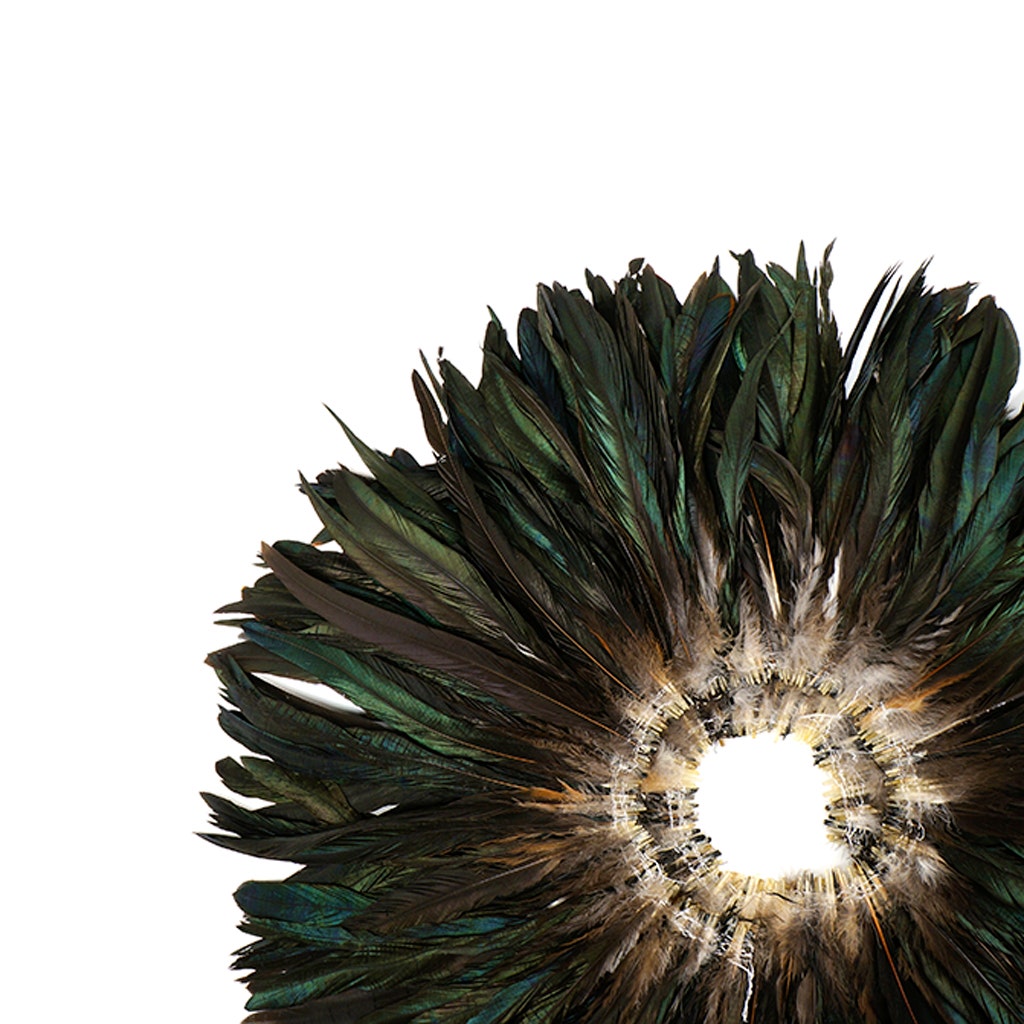 Rooster Coque Tails Feathers Bronze Natural 10-12" - [1yd]