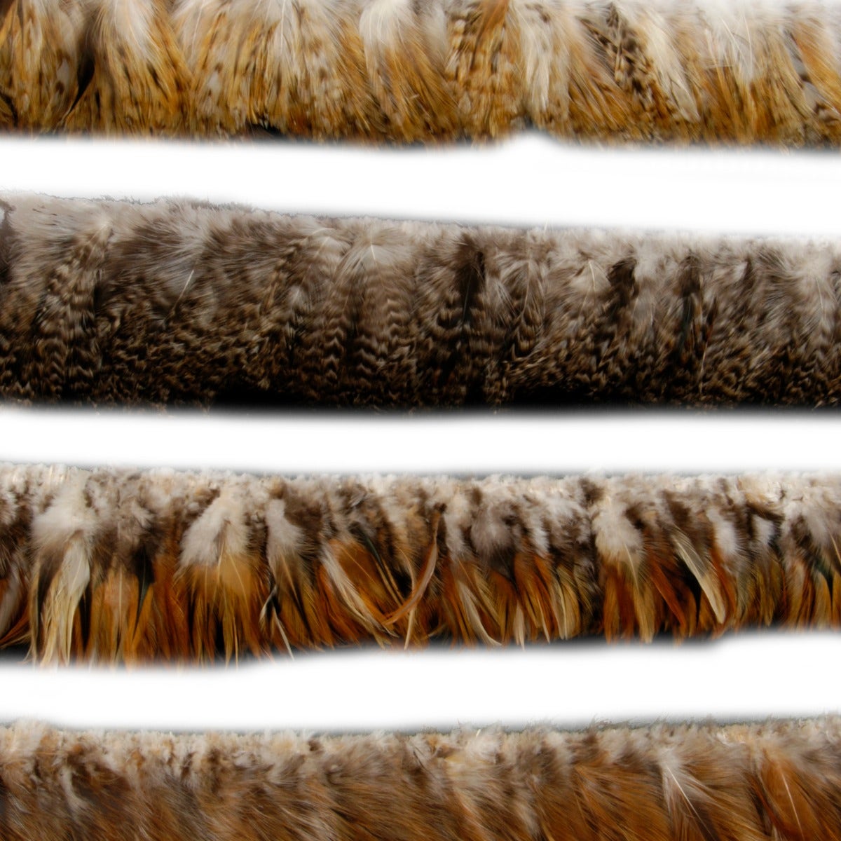 Rooster Hackle-Saddle-Assorted - Natural - 3 - 6"