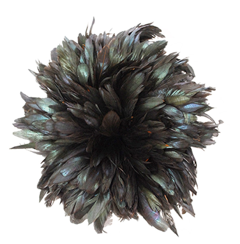 Rooster Bronze Schlappen Feathers - 1YD - Natural