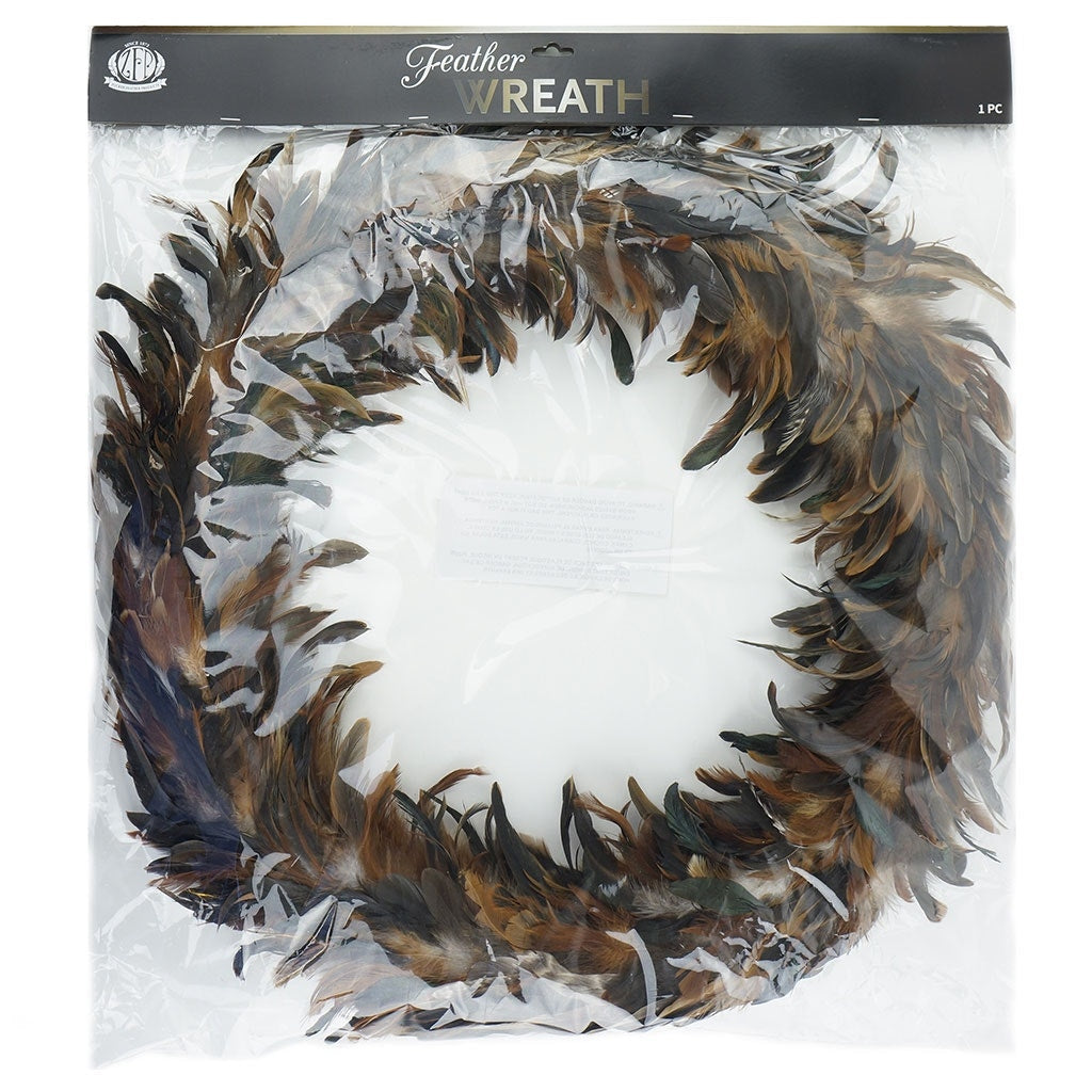 Schlappen Feather Wreath - Natural