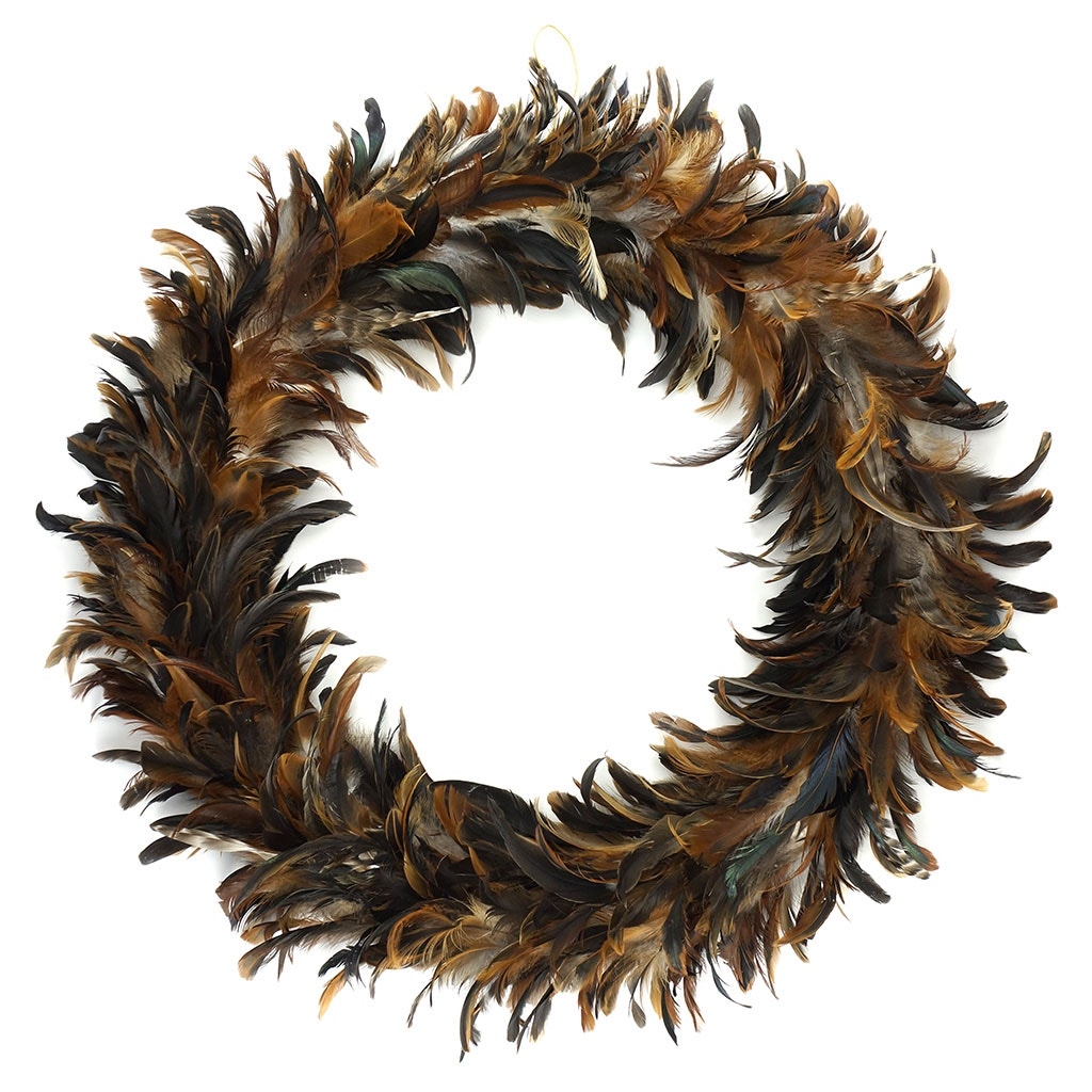 Schlappen Feather Wreath - Natural