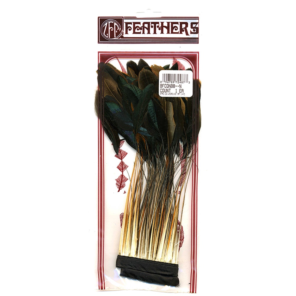 Stripped Iridescent Coque Fringe - Natural