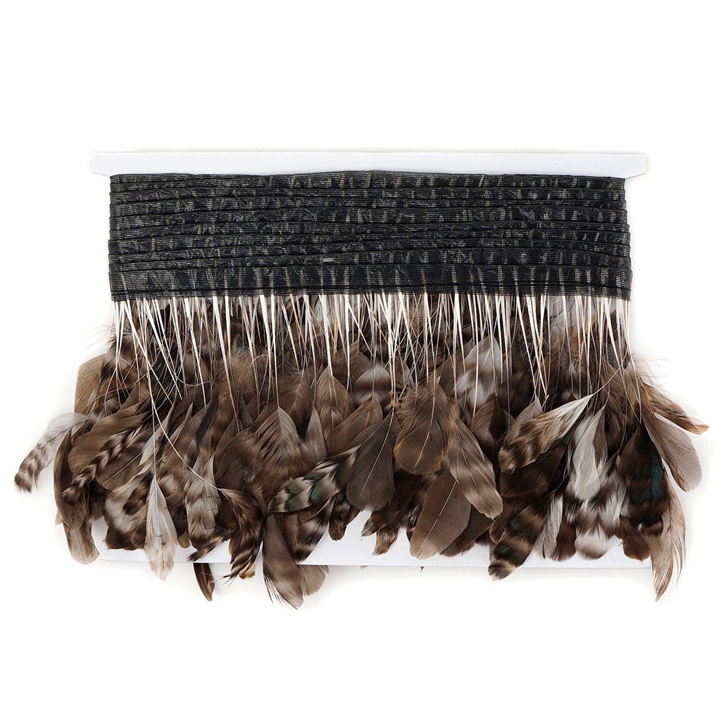 Stripped Chinchilla Coque Fringe - 4 - 5"