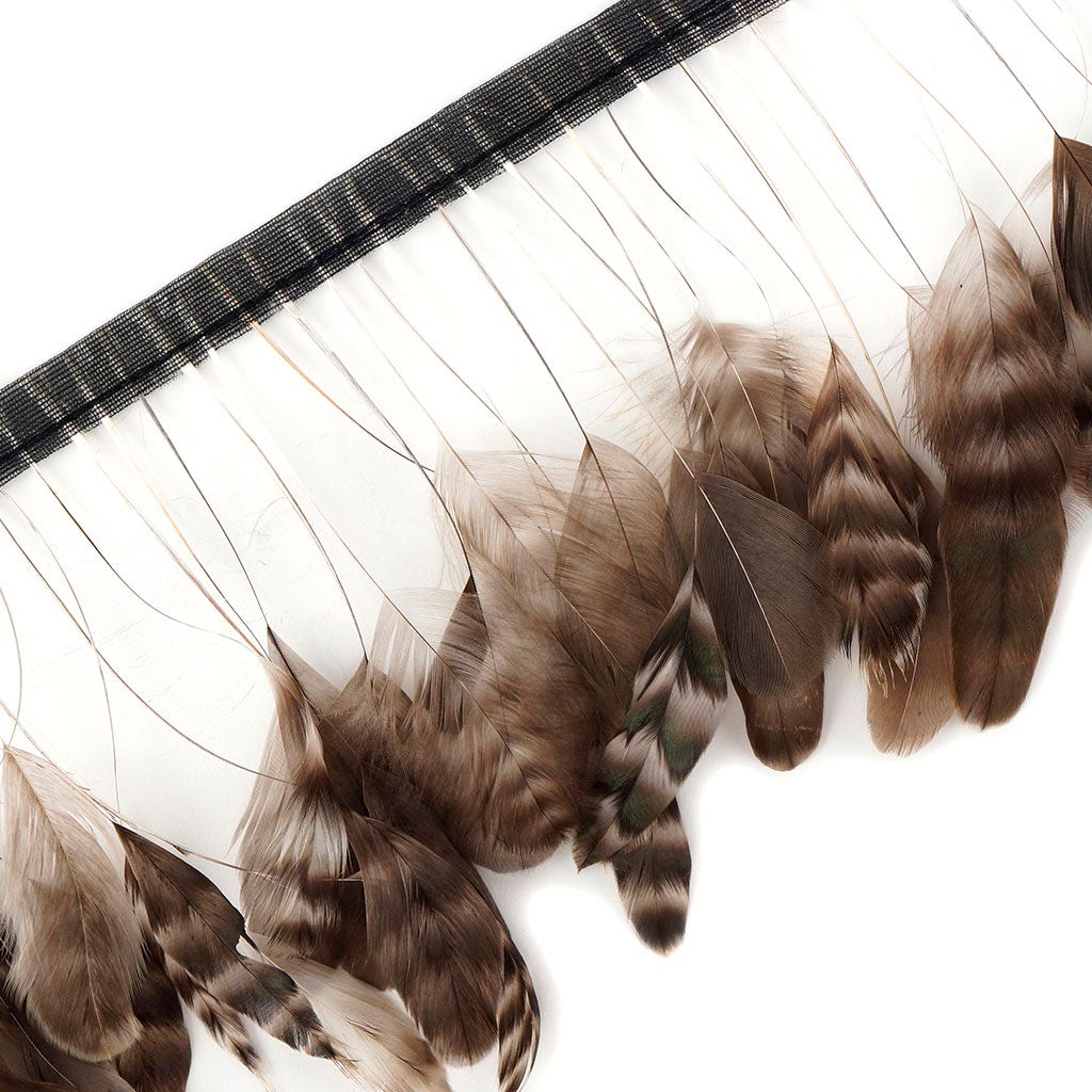 Stripped Chinchilla Coque Fringe - 4 - 5"