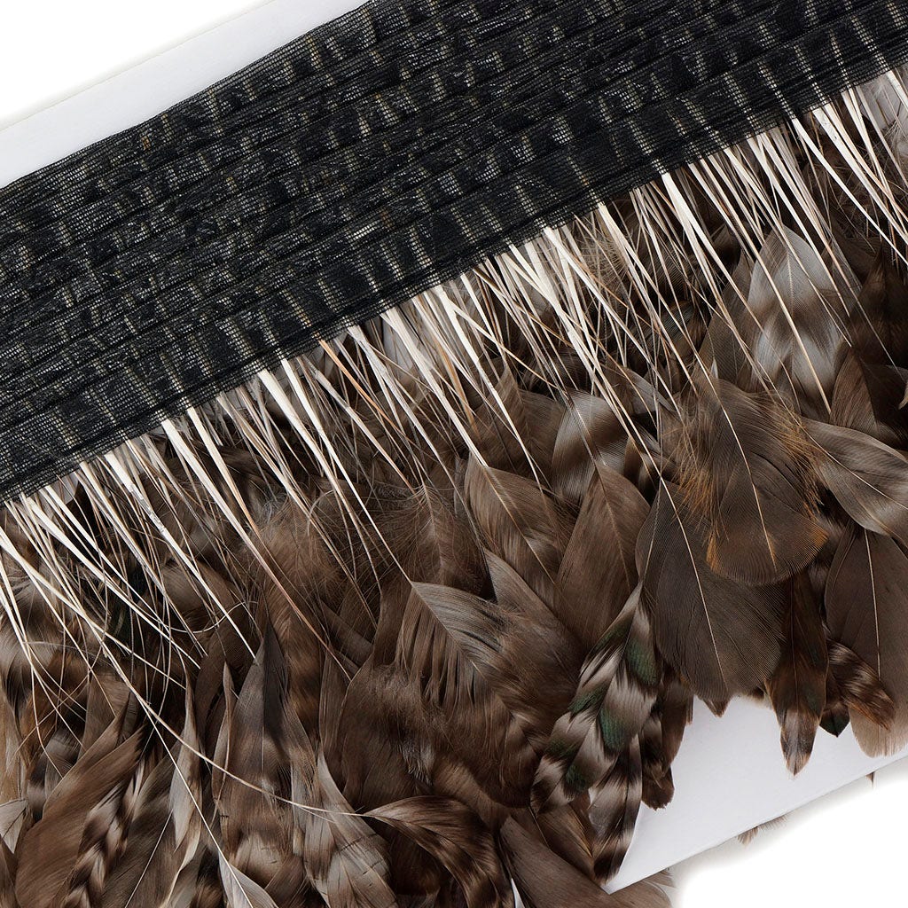 Stripped Chinchilla Coque Fringe - 4 - 5"
