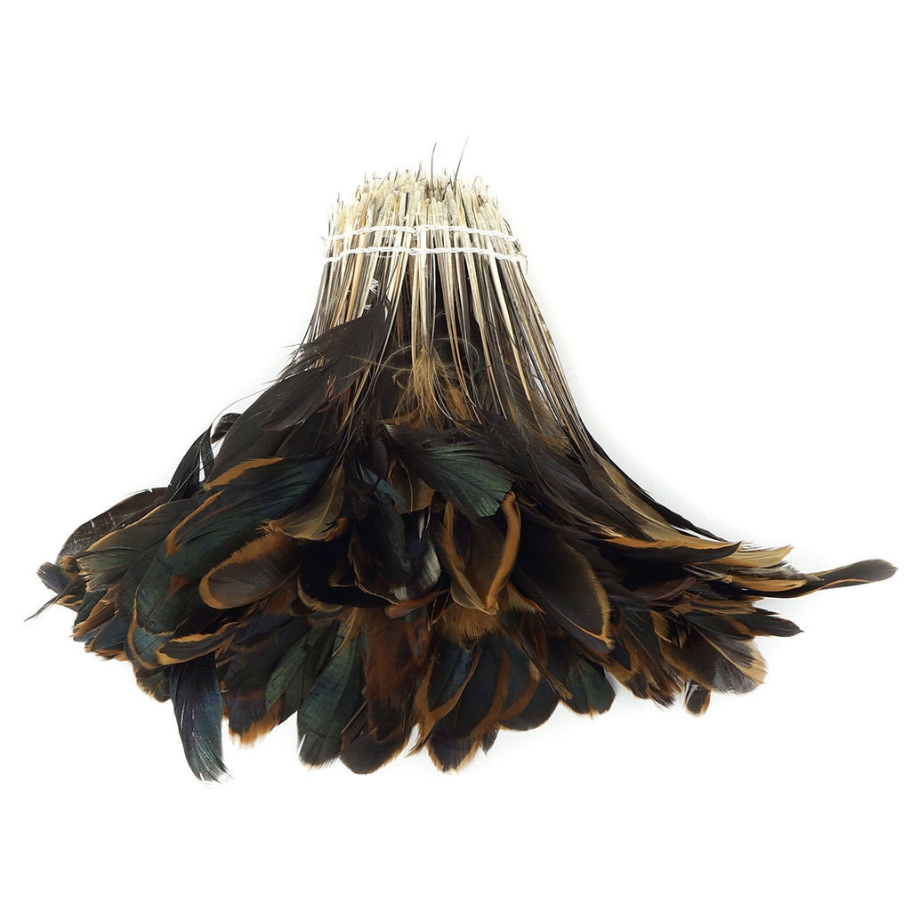 Strung Rooster Coque Tails Stripped - 4 - 6" - Natural