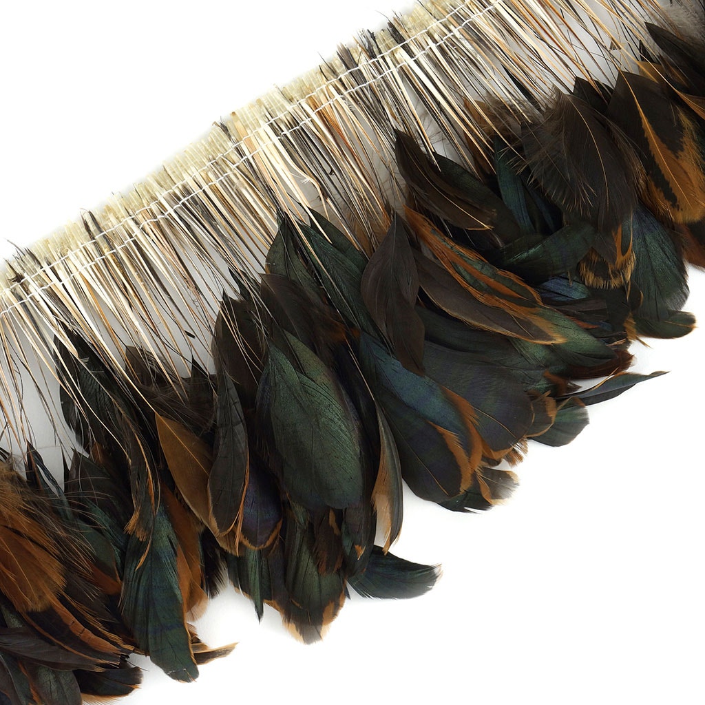Strung Rooster Coque Tails Stripped - 4 - 6" - Natural
