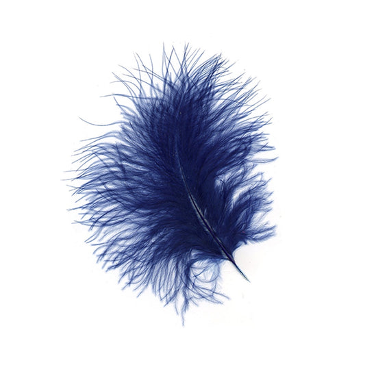 Loose Turkey Marabou Feathers 3-8" Dyed - Navy