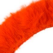 STRUNG TURKEY MARABOU BLOOD QUILL FEATHERS 4-5" - Orange