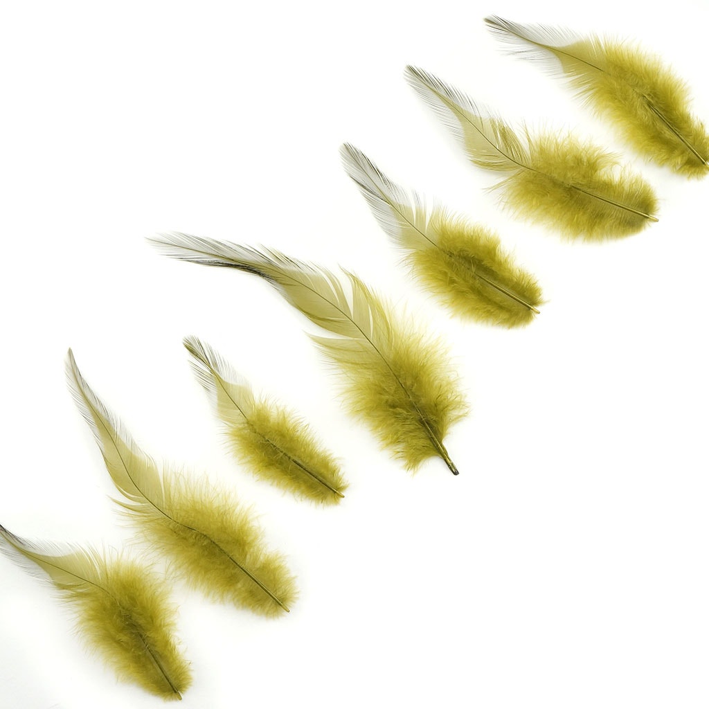Rooster Saddles-White-Dyed - Olive