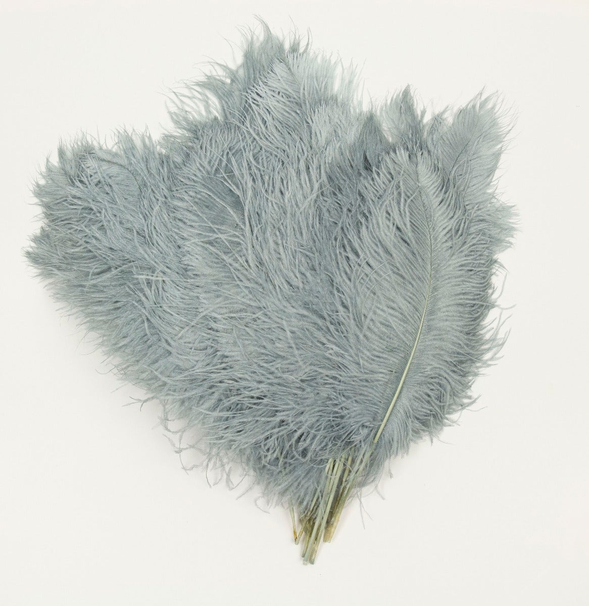 Ostrich Tails 16-18 inch - 30 PC - Silver