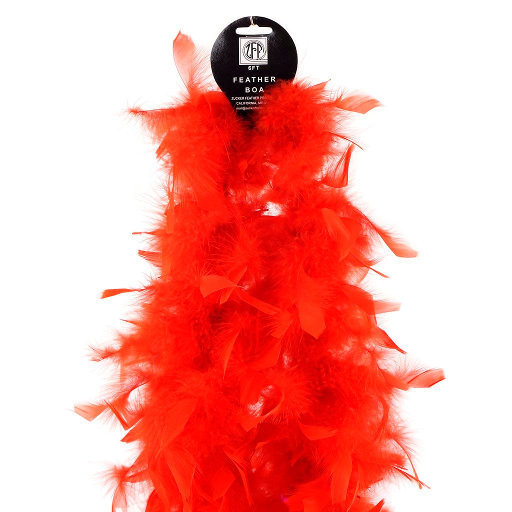 Chandelle Feather Boa - Lightweight - Tangerine