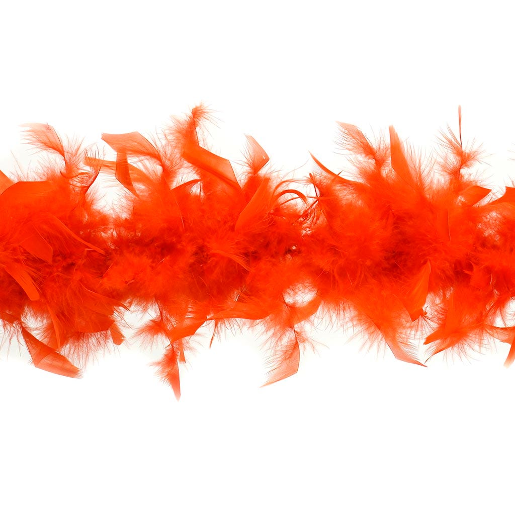 Chandelle Feather Boa - Lightweight - Tangerine