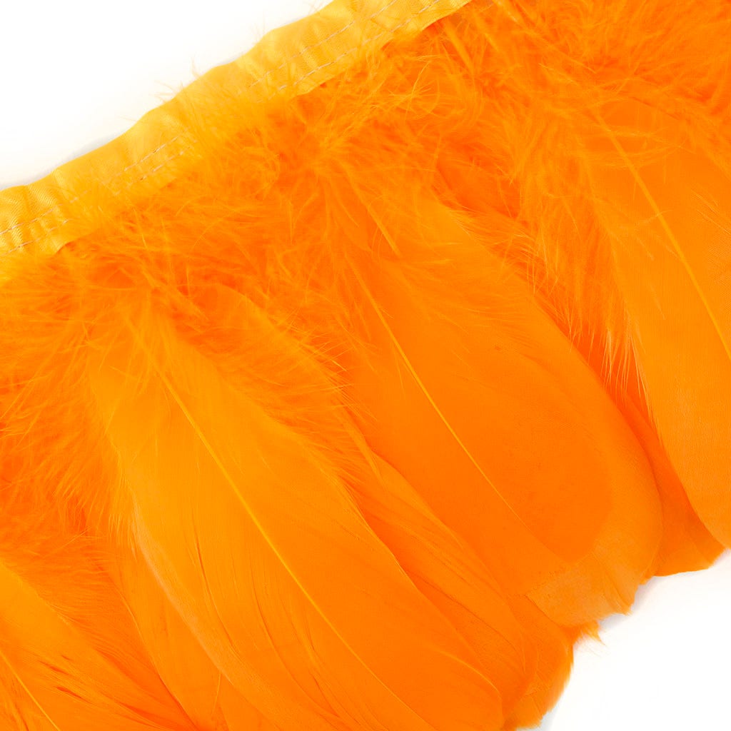 Parried Goose Pallet Feather Fringe Mango