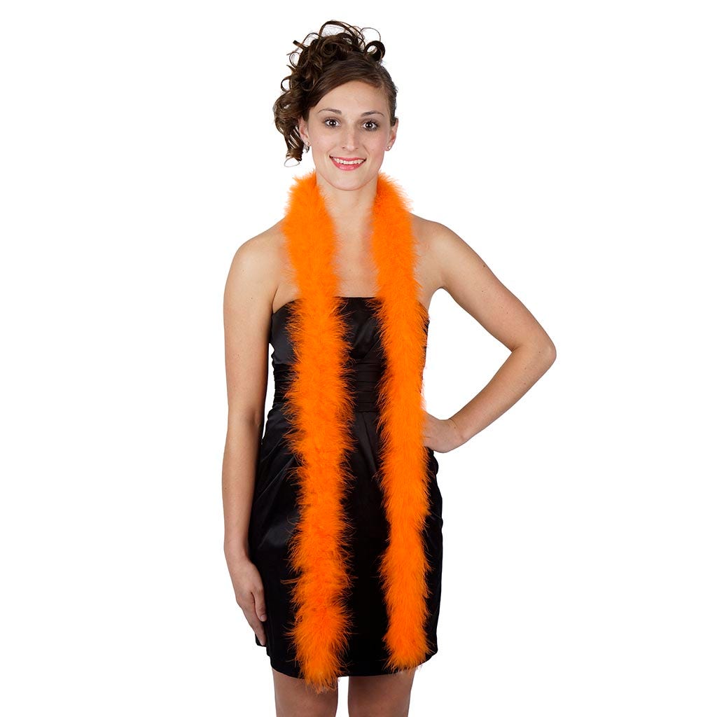 Full Marabou Feather Boa - Orange