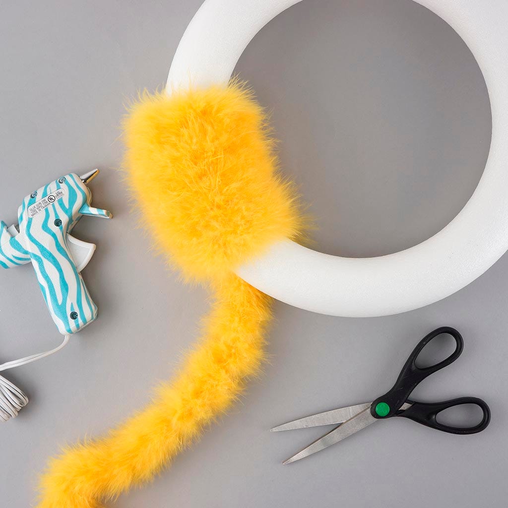 Thin Marabou Feather Boa - Orange