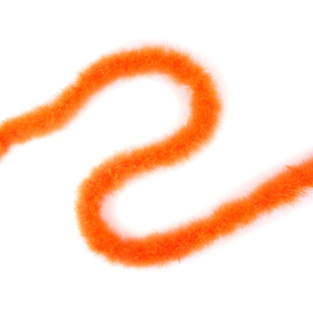 Thin Marabou Feather Boa - Orange