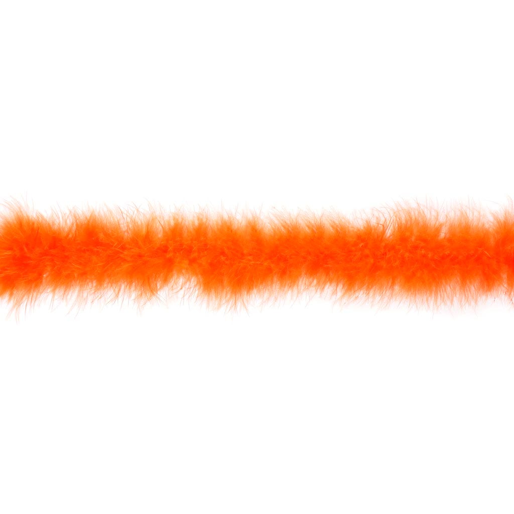 Thin Marabou Feather Boa - Orange