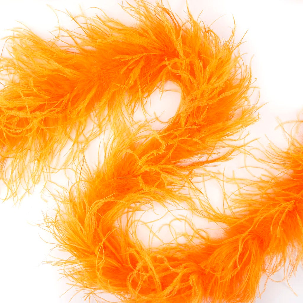 Mango Orange 2 Ply Ostrich Feather Boa