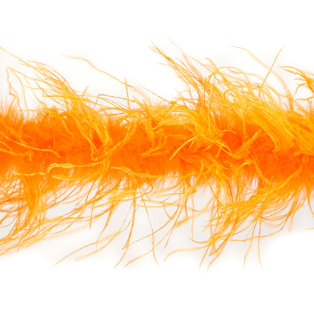 Mango Orange 2 Ply Ostrich Feather Boa