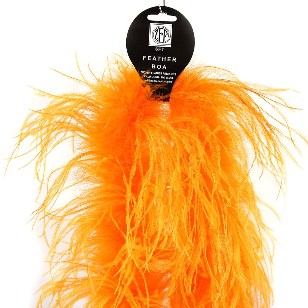 Mango Orange 2 Ply Ostrich Feather Boa