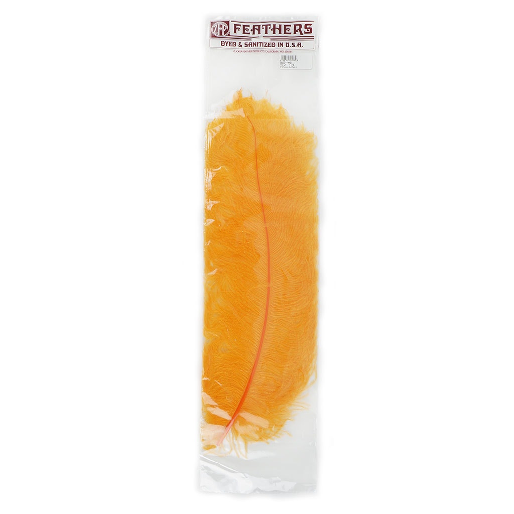 Large Ostrich Feathers - 20-25" Prime Femina Plumes - Mango