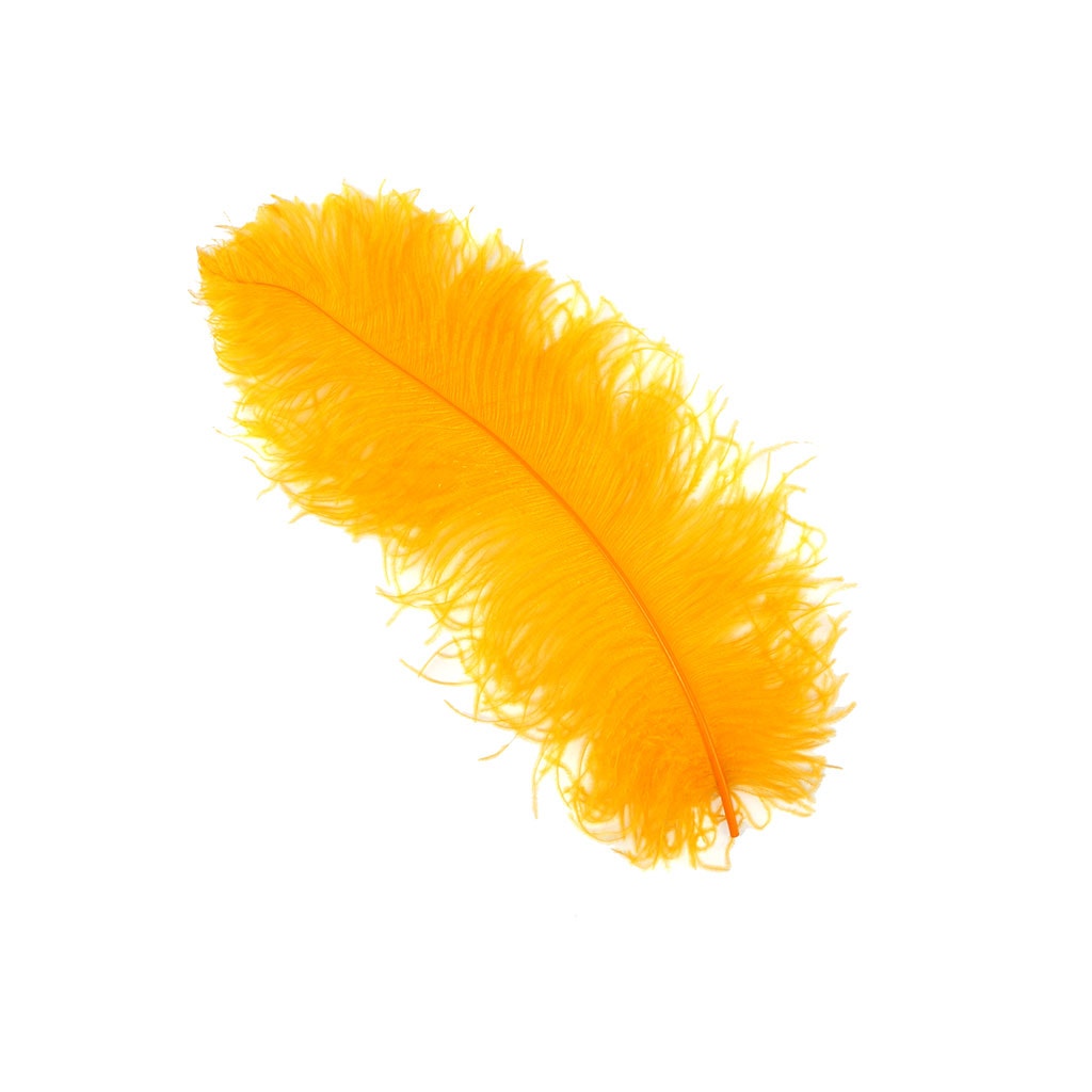 Large Ostrich Feathers - 20-25" Prime Femina Plumes - Mango