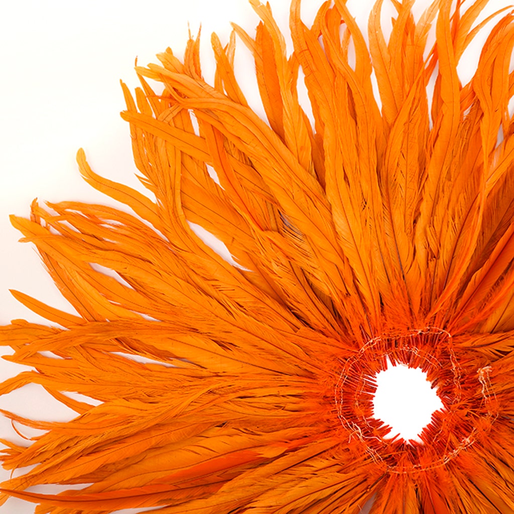 Rooster Coque Tails-Bleach-Dyed - Orange