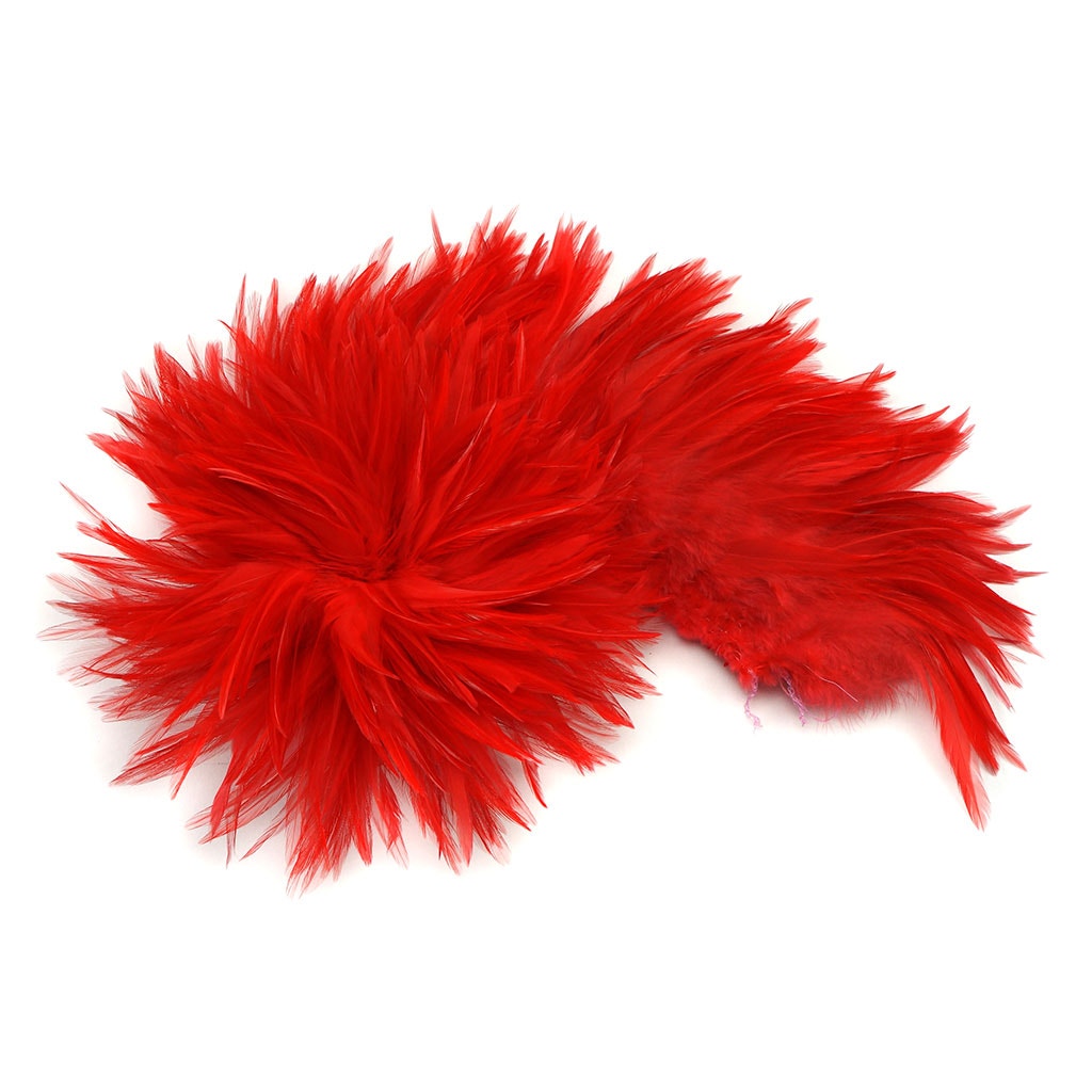 Rooster Saddles-White-Dyed - Hot Orange