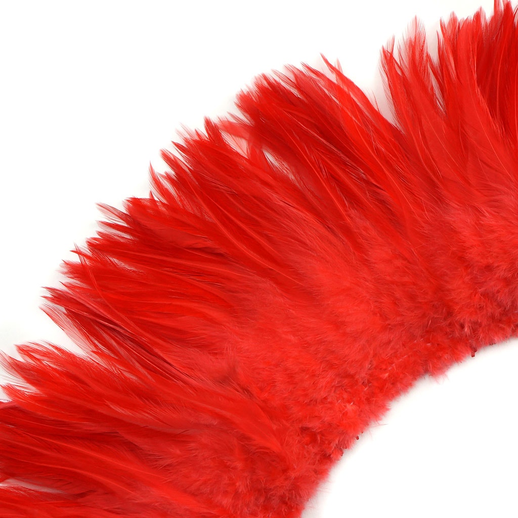 Rooster Saddles-White-Dyed - Hot Orange