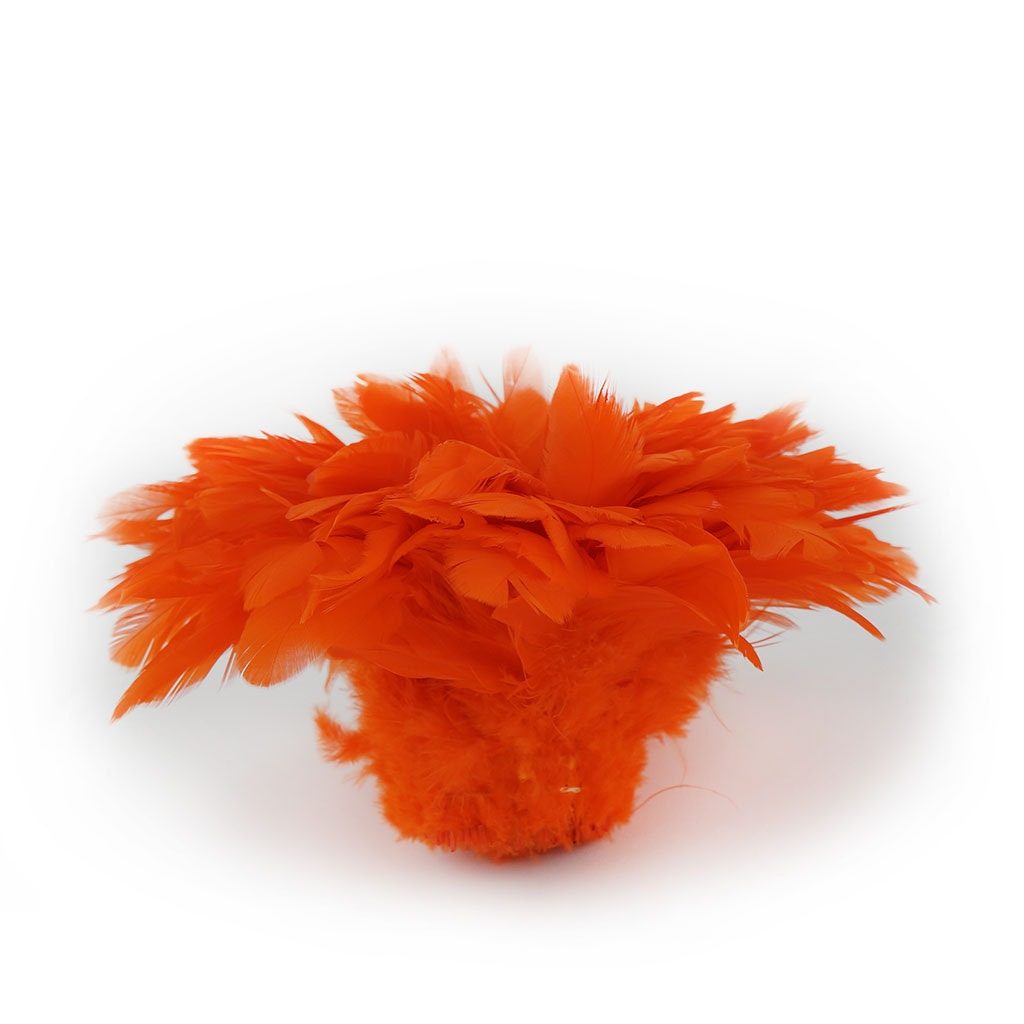 Rooster Schlappen-White-Dyed - Orange