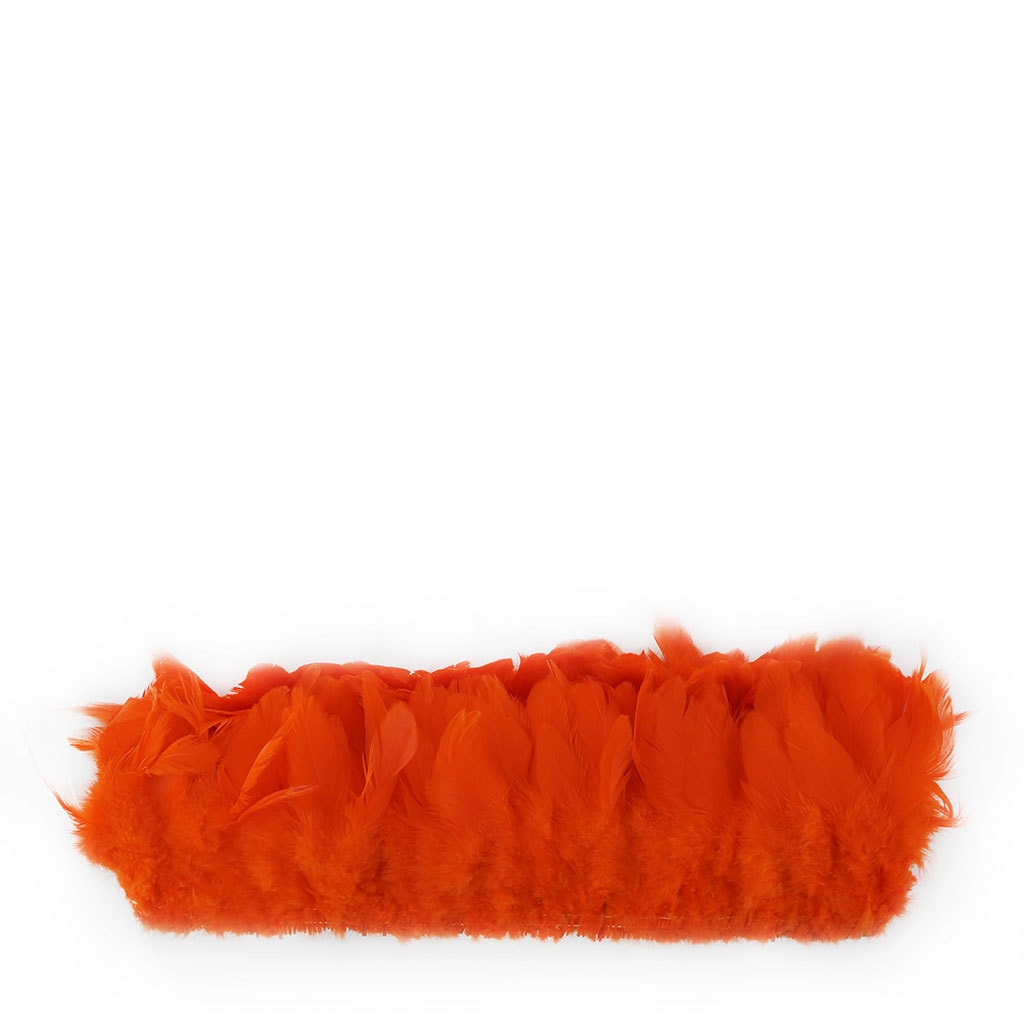 Rooster Schlappen-White-Dyed - Orange