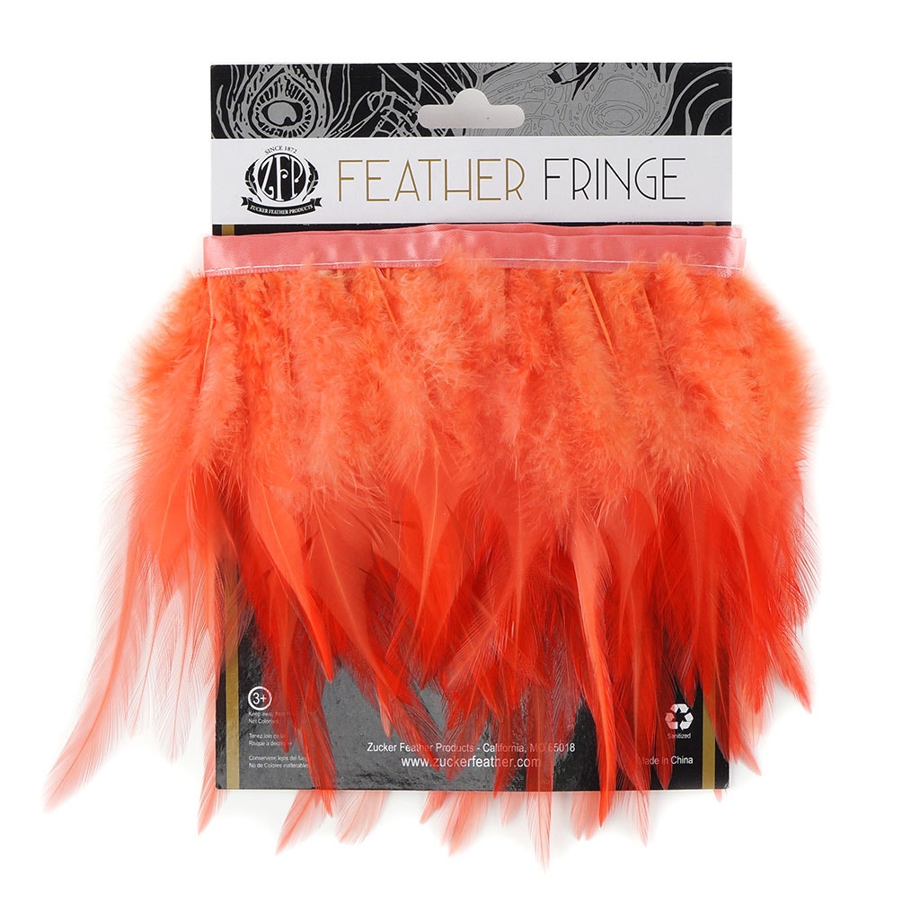 Saddle Fringe Dyed Hot Orange