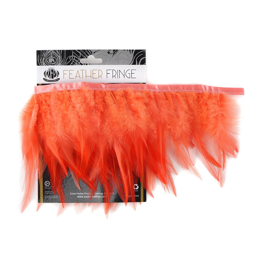 Saddle Fringe Dyed Hot Orange