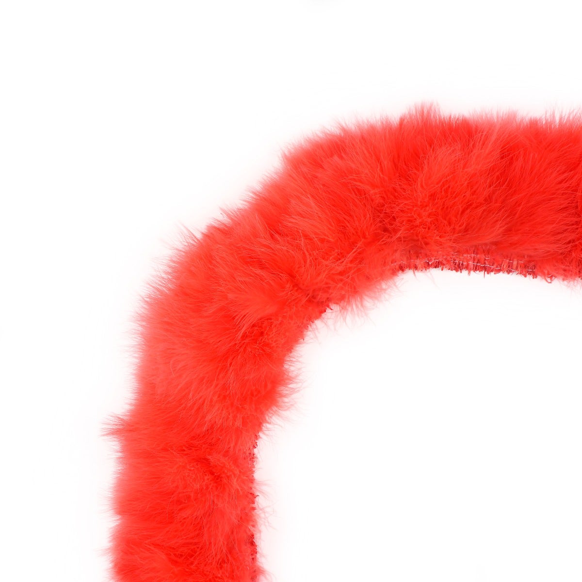 STRUNG TURKEY MARABOU BLOOD QUILL FEATHERS 4-5" - HOT ORANGE
