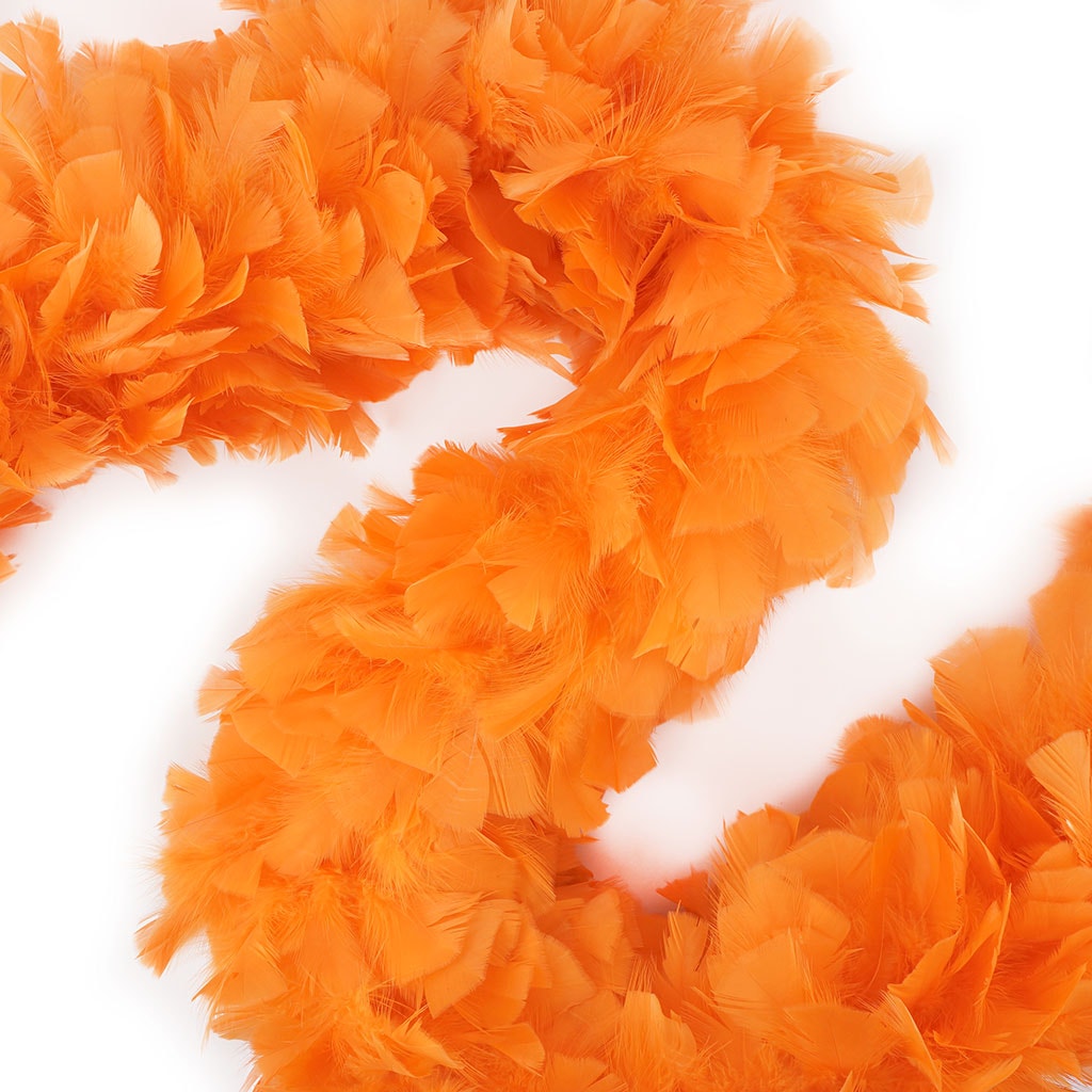 Turkey Feather Boa 6-8" - Orange