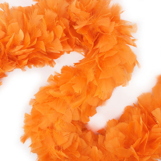 Turkey Feather Boa 6-8" - Orange