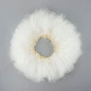 STRUNG TURKEY MARABOU BLOOD QUILL FEATHERS 4-5" - WHITE