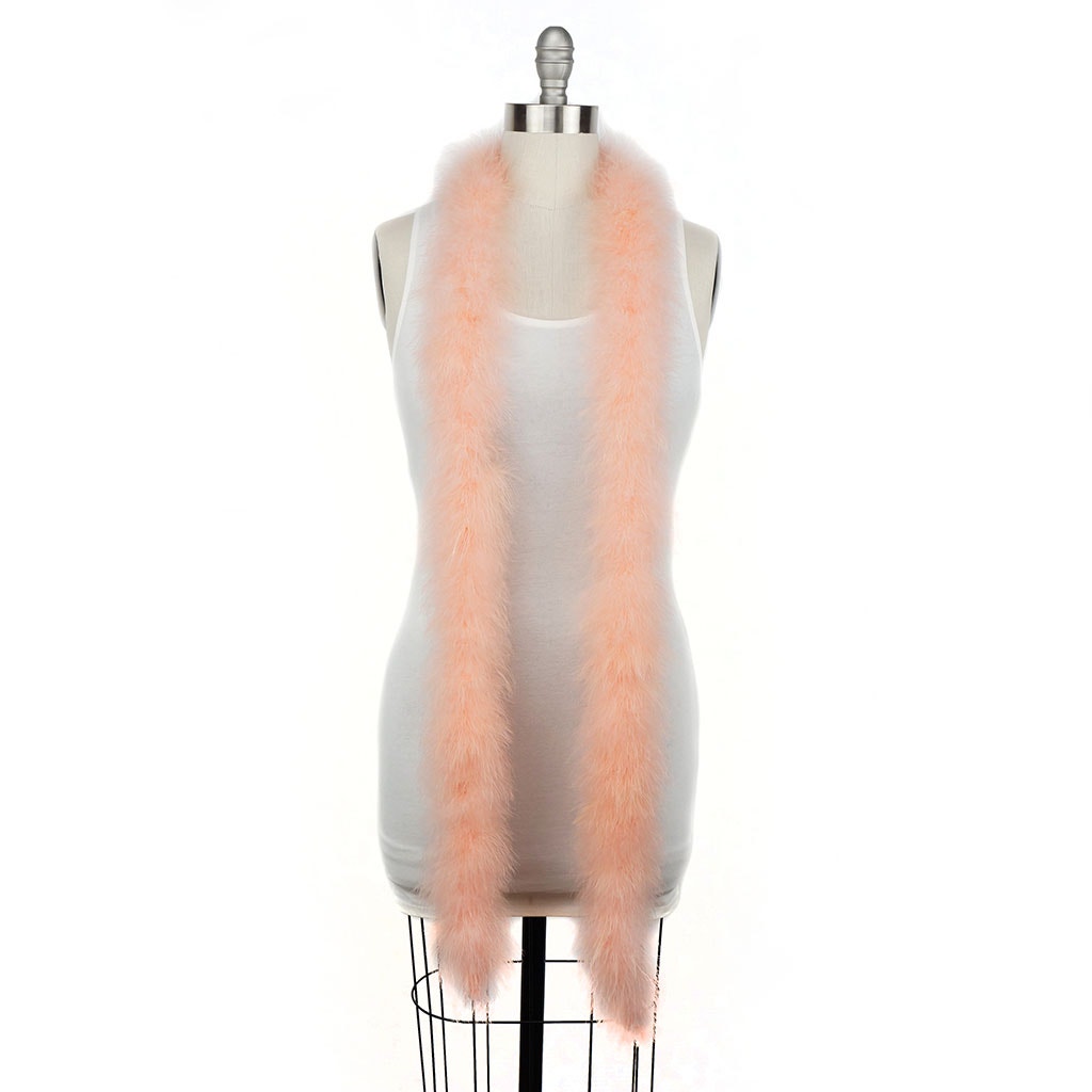 Extra Thick Marabou Feather Boa - Apricot Blush