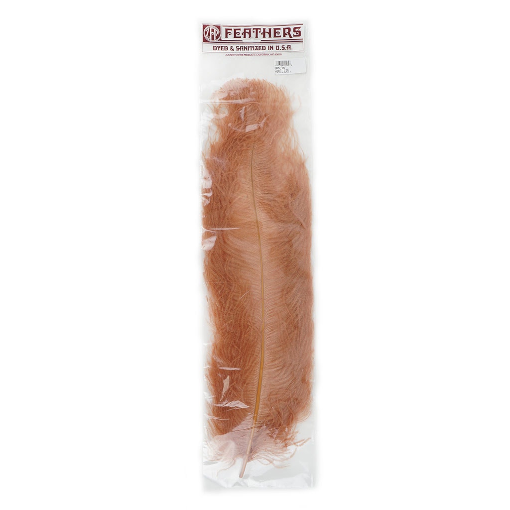 Large Ostrich Feathers - 20-25" Prime Femina Plumes - Cinnamon
