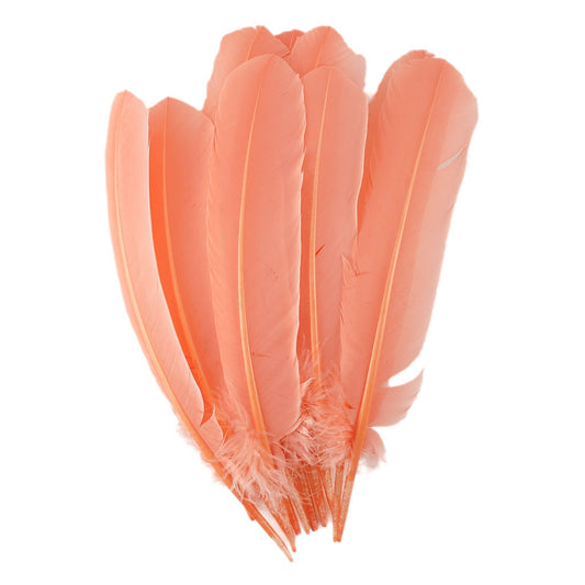 Turkey Quills by Pound - Right Wing - Apricot Blush
